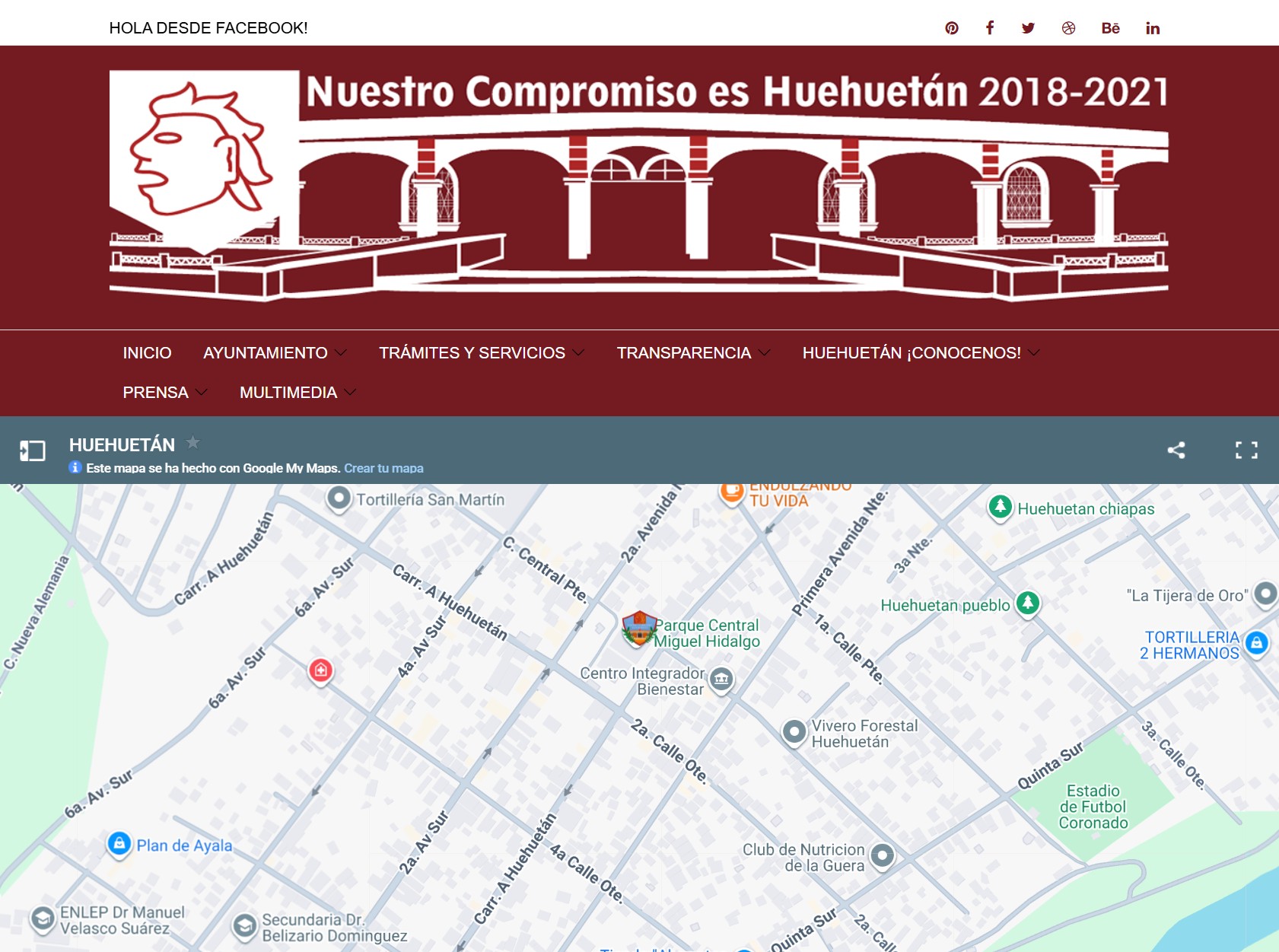 Pagina WEB Huehuetan Chiapas